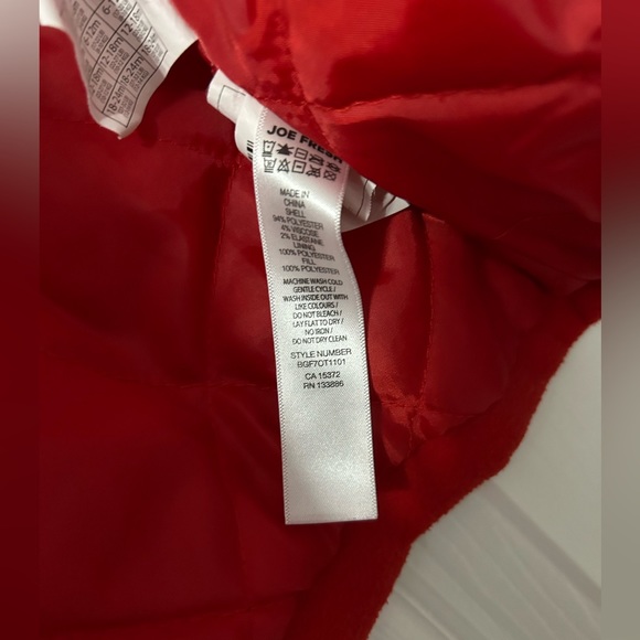 EUC Joe Fresh 12-18m red pea coat - Picture 6 of 7